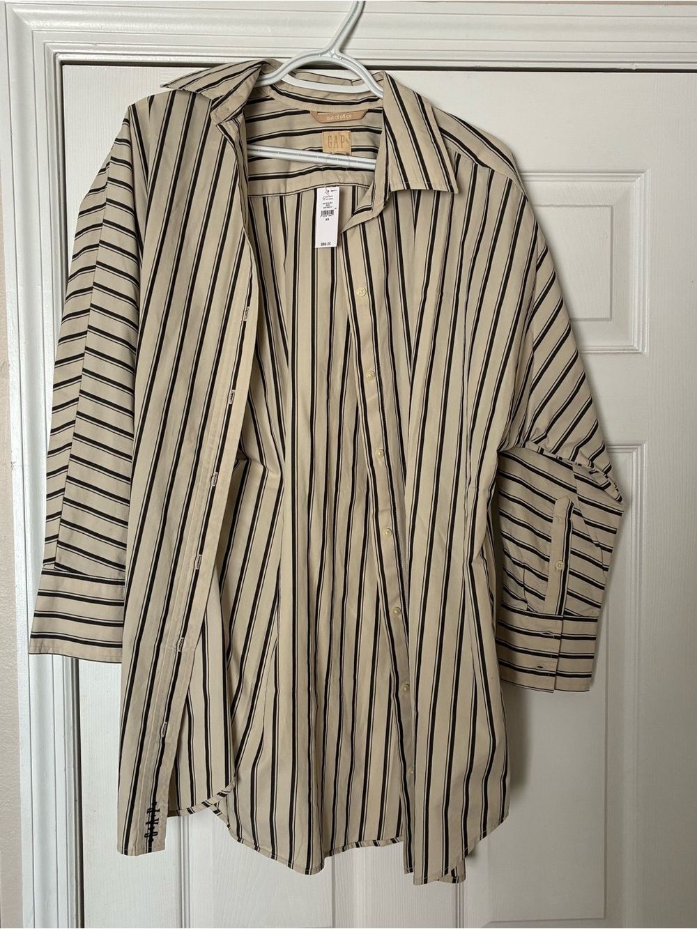 Gap x Beis Beige Stripe Button-Up Shirt